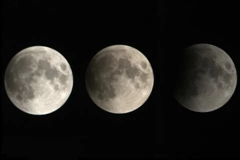 View, of a phase, of the lunar eclipse Foto stock