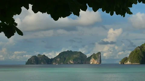 View to the Phi Phi Leh island in the Andoman sea Stock Footage 51099121