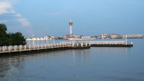 A view from Phi Suea Samut Fortress, Thailand Video stock 255823518