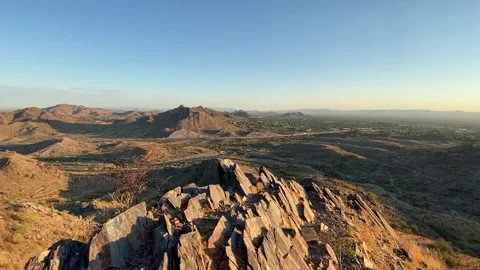View of Phoenix from the top of mountain Stock Footage 188352281