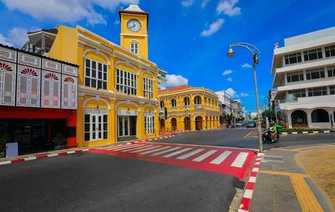 View of Phuket old town Stock Photos