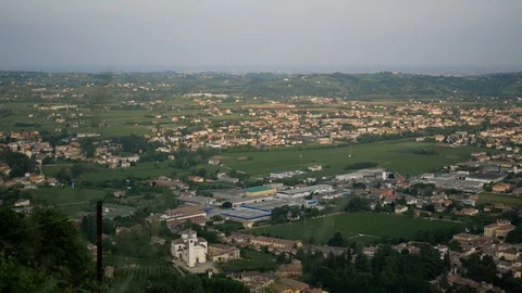 View of Piave area between Prealps and Montello hill 스톡 동영상 89852498