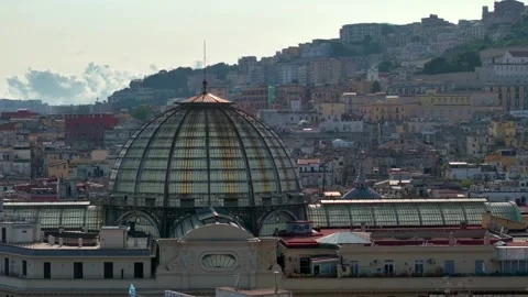 View of Piazza del Plebiscito Naples Italy view of the historic center Stock Footage 246178181