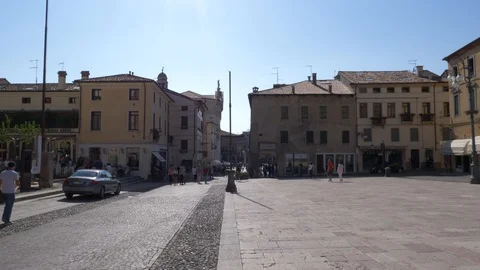 View of the Piazza Garibaldi in Bassano Stock Footage 89867666
