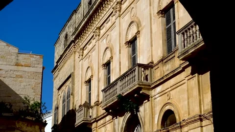 View of Piazza Miani Perotti, Polignano a Mare. Stock Footage 275033845