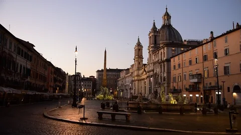 View of Piazza Navona, in Rome Stock Footage 124787952