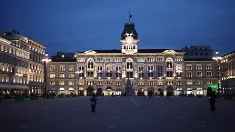 View of Piazza Unit in Trieste Stock Footage 70076425