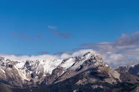 View of pic de Bure from ceuse mountain Stock Footage 154852881