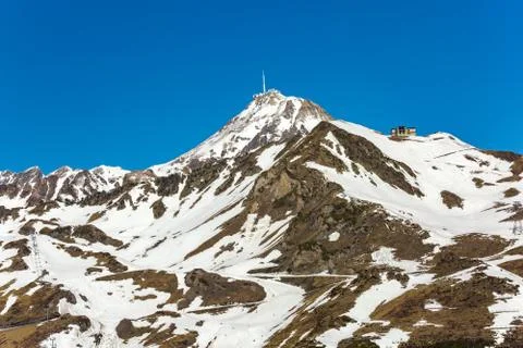 View on the Pic du Midi de Bigorre on sunny day Stock-Fotos