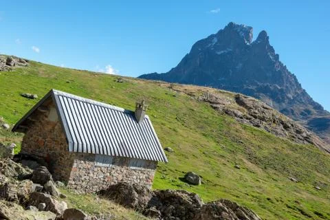 View of Pic Du Midi Ossau, France, Pyrenees Stock Photos