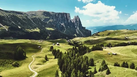View of the picturesque Dolomites mountains. Beautiful places of Europe. Stock Footage 250516341