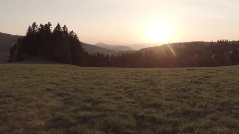 View of Pieniny and Three Crowns at sunrise from Ostre Skalky, Slovakia. Stock Footage 77228246