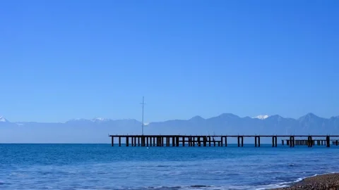 The view of the pier Stock Footage 233942890
