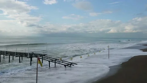 The view of the pier Stock Footage 233942930