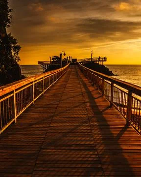 The view of pier Stock Photos