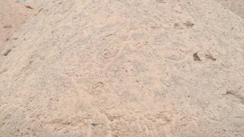 A view of a pile of sand outdoors Stock-Footage 339095861