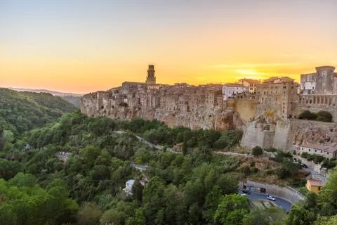 View of Pitigliano Stock Photos