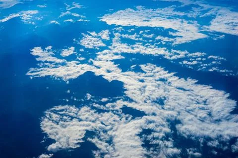 The view from the plane above the cloud and sky Foto stock