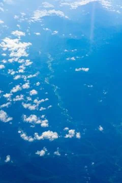 The view from the plane above the cloud and sky Foto stock