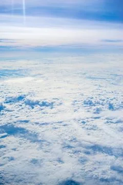 The view from the plane above the cloud and sky Foto stock