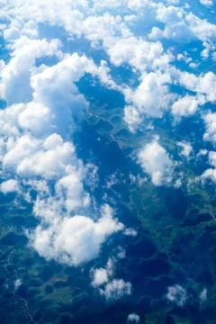The view from the plane above the cloud and sky Stock-Fotos