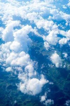 The view from the plane above the cloud and sky Foto stock