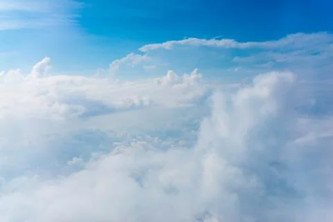The view from the plane above the cloud and sky Foto stock