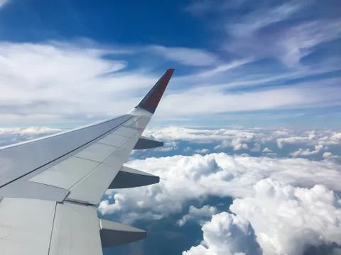 The view from the plane to beautiful clouds Foto stock