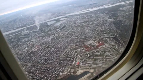 View from plane city Video stock 7729259