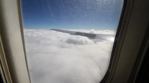 View from plane clouds Vídeo Stock 7729865
