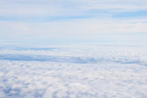 View from off the plane on clouds Stock Photos