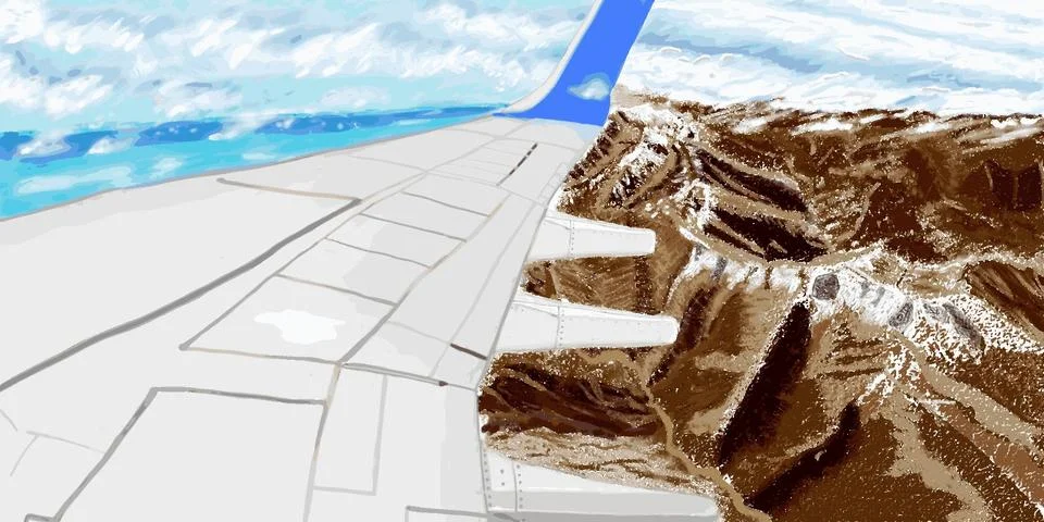 View from the plane Stock Illustration