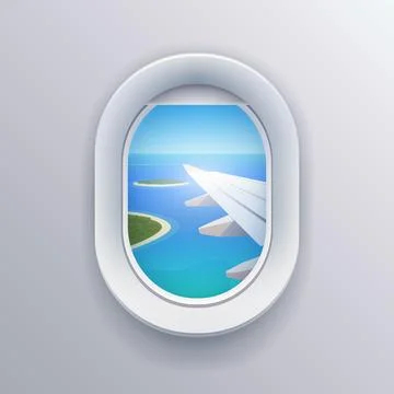 View from plane. Stock Illustration