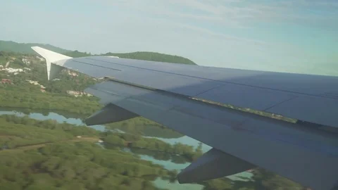 View from plane to Koh Samui in Thailand stock footage video Stock Footage