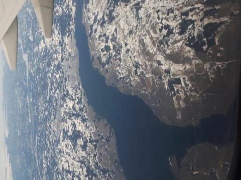 View from the plane Foto stock