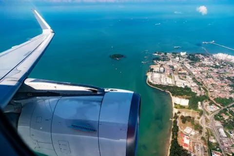The view from the plane. Stock Photos