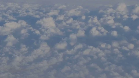 View from the plane to the sky and clouds during the flight. 库存影片 82482205