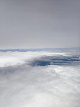 View from the plane on the sky with clouds Foto stock