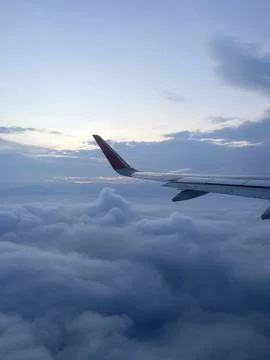 View from the plane of the sky Stock Photos