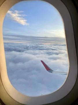 View from the plane of the sky Stock Photos