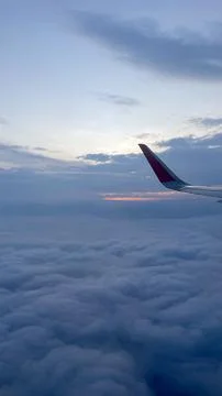 View from the plane of the sky Stock Photos