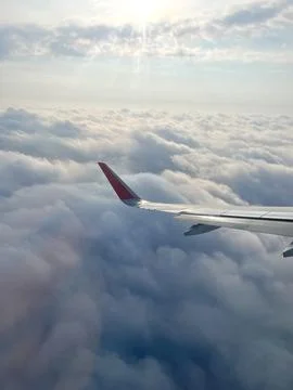View from the plane of the sky Stock Photos