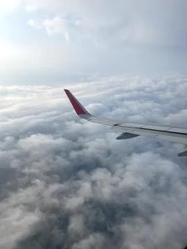 View from the plane of the sky Stock Photos