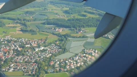 View From Plane To Suburbs Stock Footage 120726042