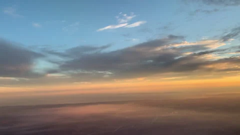 View from Plane Sunset HD Stock Footage 172537185