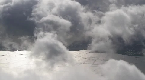 View From Plane of Typhoon Approaching Stock Footage 41466966