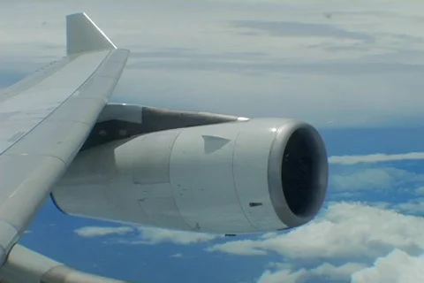 View From Plane Window 07 Stock Footage 492003