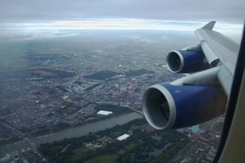View from plane window 11 Stock Footage 492141