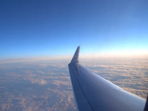 View from plane window Stock Footage 80278244