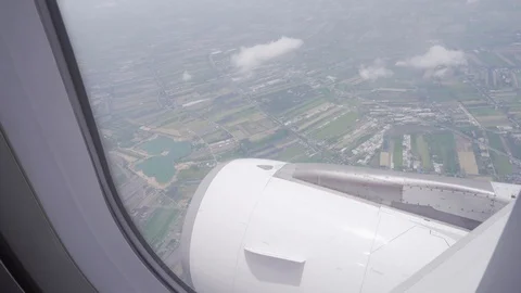 View from the plane window Stock Footage 117221140